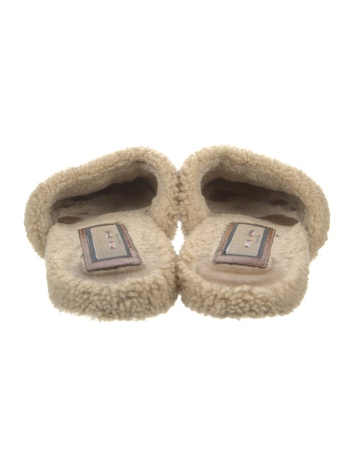 Gucci Faux Fur Printed Mules