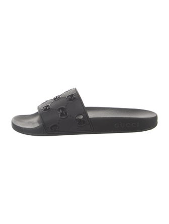 Gucci Running GG Logo Rubber Slides