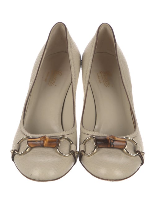 Gucci Horsebit Accent Leather Pumps