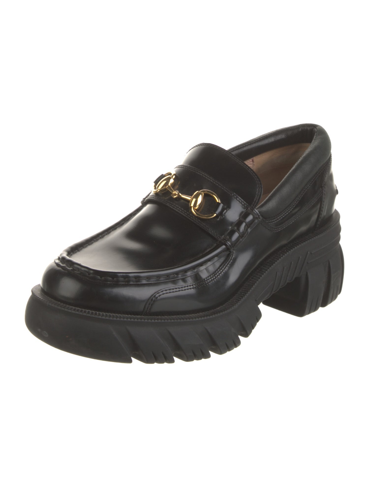 Gucci Horsebit Accent Leather Dress Loafers