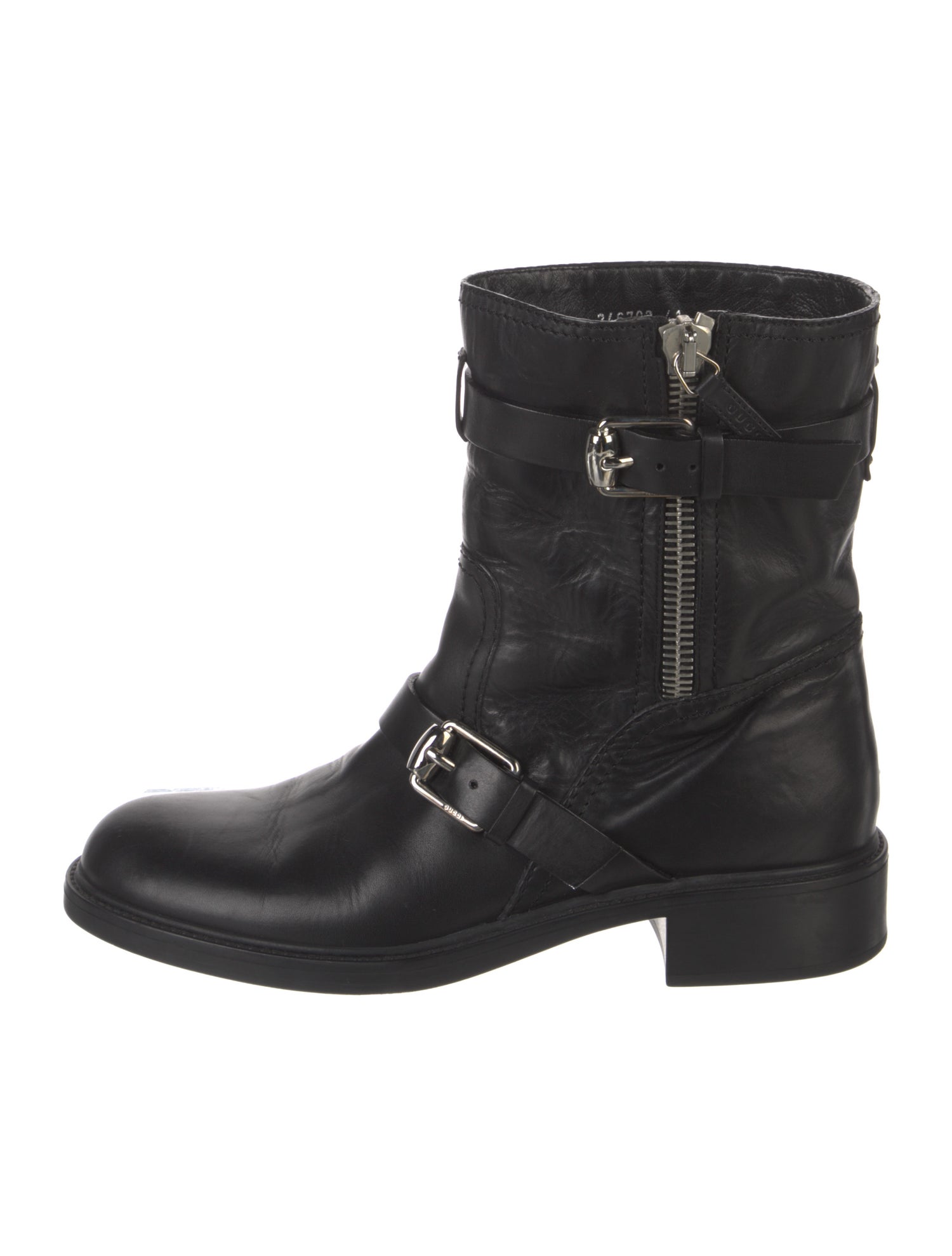 Gucci Leather Moto Boots