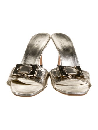 Gucci GG Signature Leather Slides