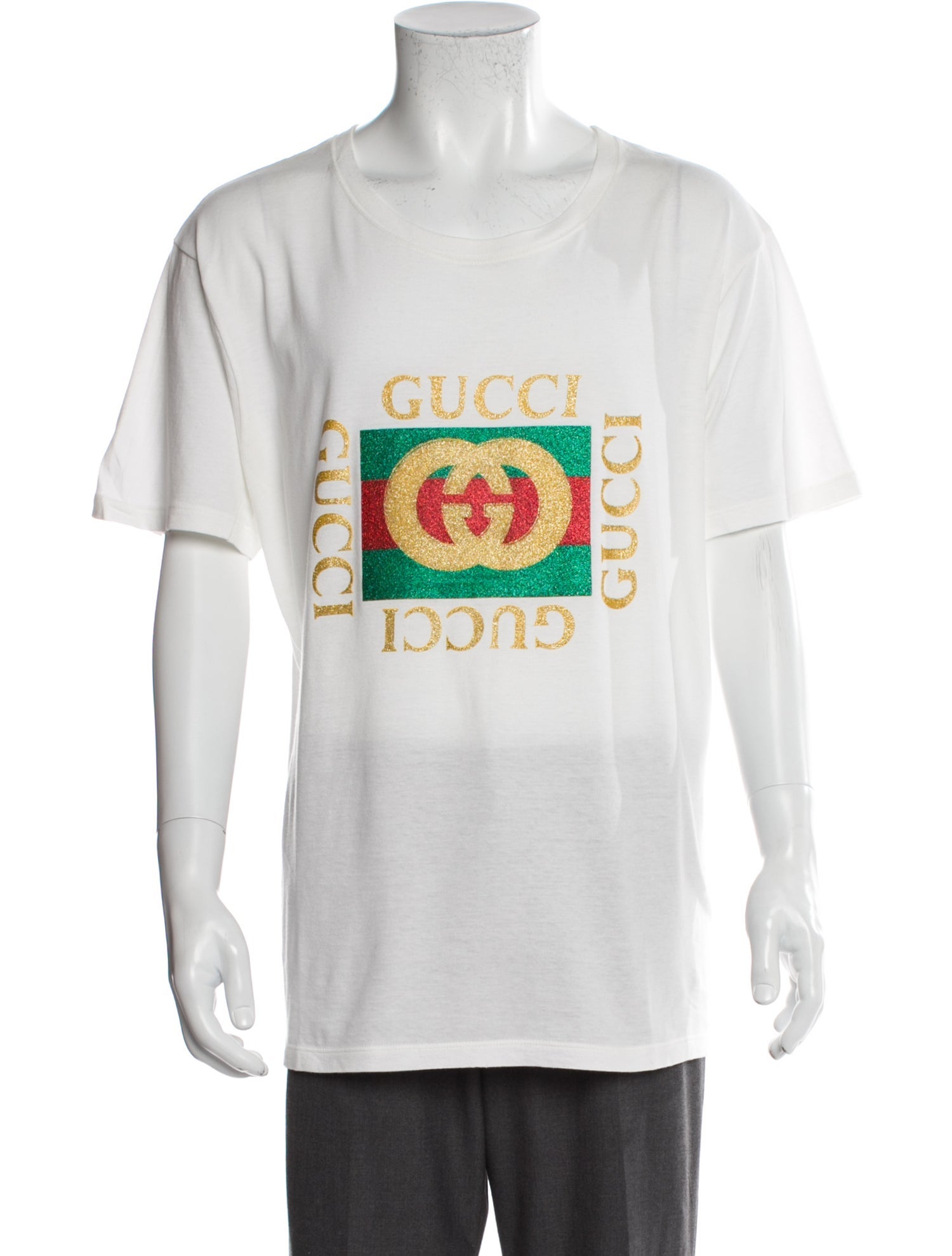 Gucci Web Accent Scoop Neck T-Shirt