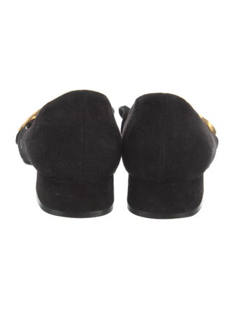 Gucci Double G Logo Suede Loafers