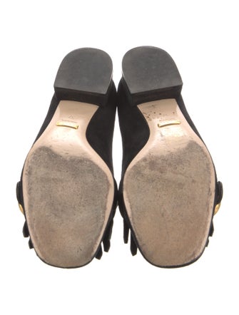 Gucci Double G Logo Suede Loafers