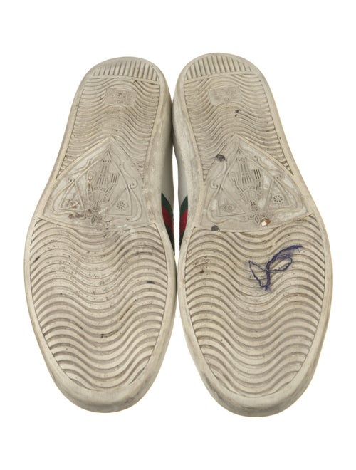 Gucci Web Accent Leather Sneakers