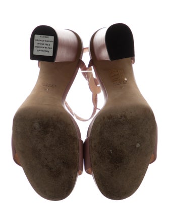 Gucci Web Accent Leather Sandals