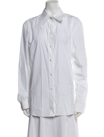 Gucci 2023 Long Sleeve Button-Up Top