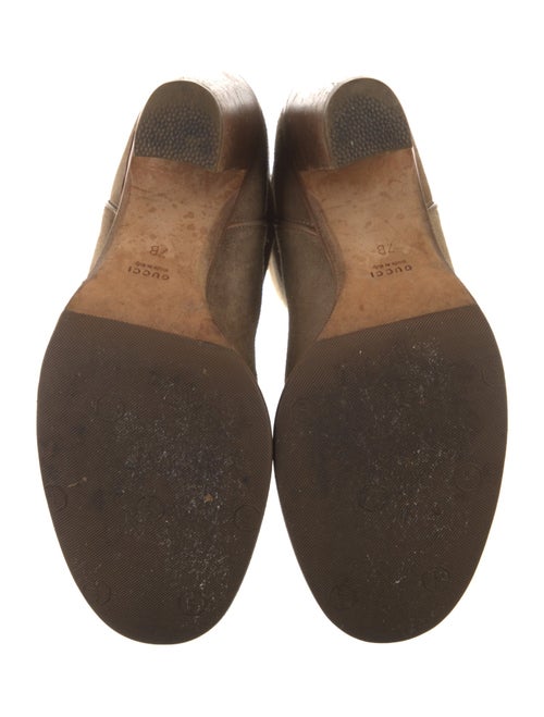 Gucci Web Accent Suede Western Boots