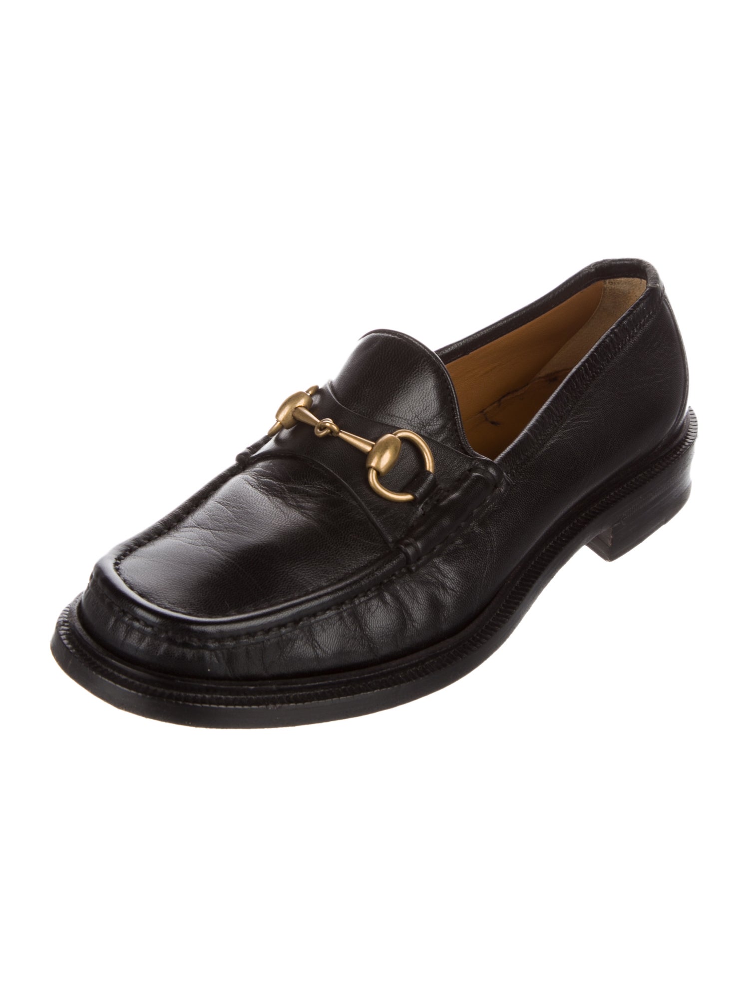 Gucci Horsebit Accent Leather Loafers