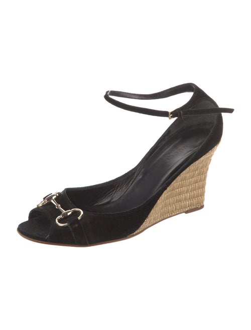 Gucci Horsebit Accent Suede Espadrilles