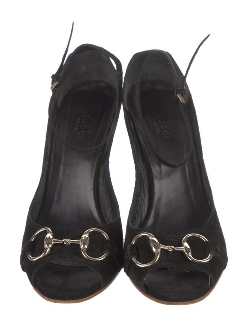 Gucci Horsebit Accent Suede Espadrilles