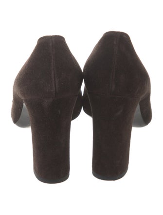 Gucci Horsebit Accent Suede Pumps