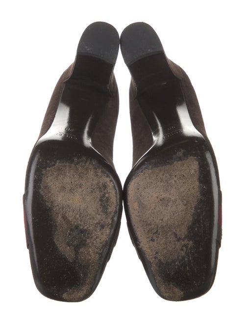 Gucci Horsebit Accent Suede Pumps