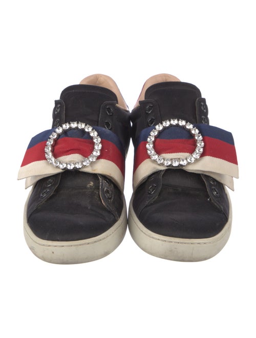Gucci Sylvie Web Accent Satin Sneakers