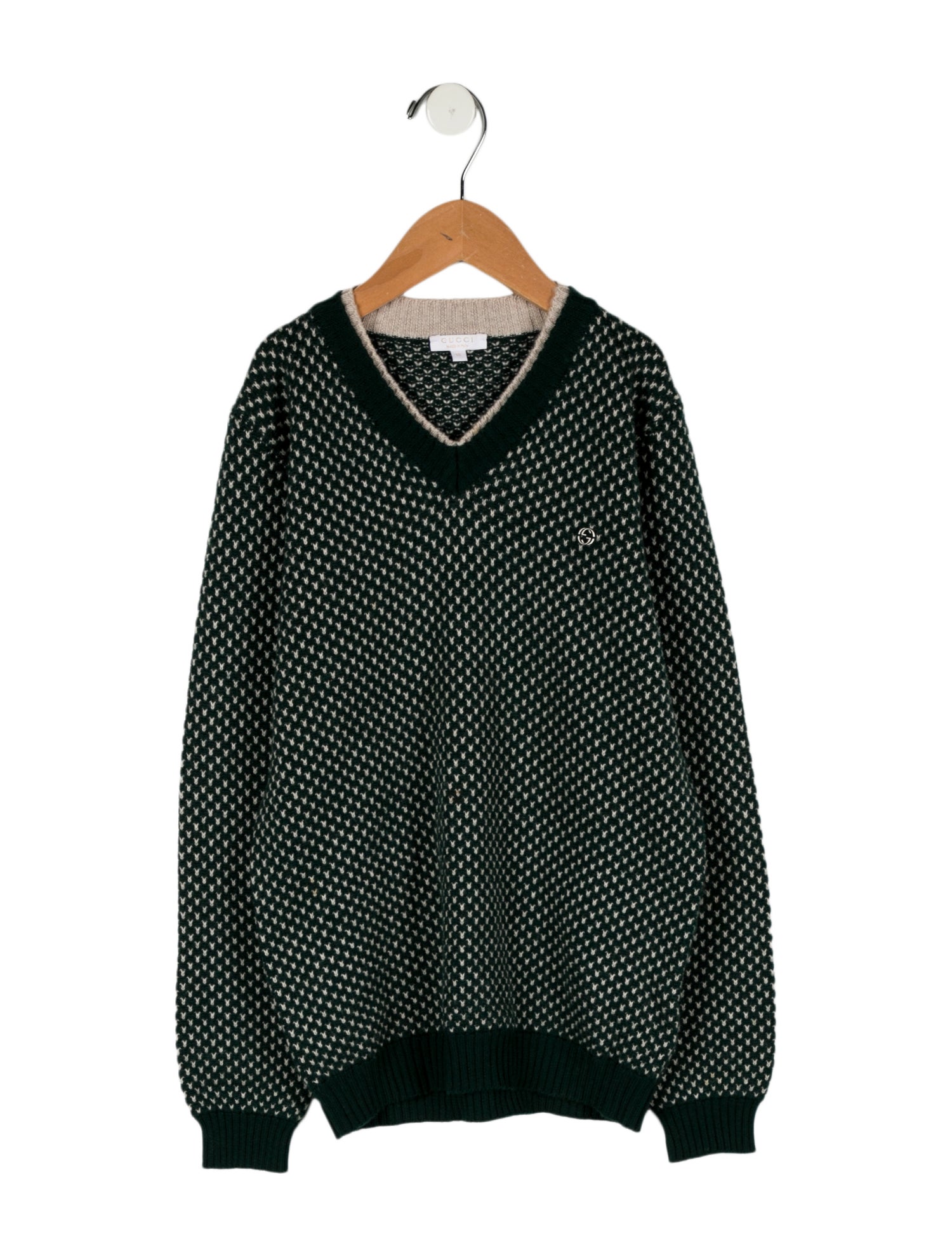 Gucci Gucci Boys' Blue Wool sweater.