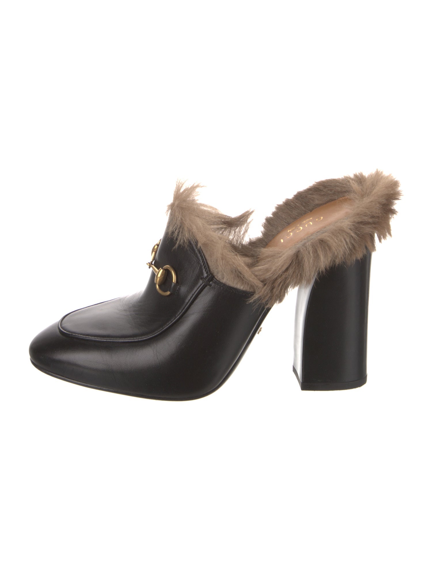 Gucci Horsebit Accent Leather Mules