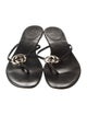 Gucci Interlocking G Logo Leather Flip Flops