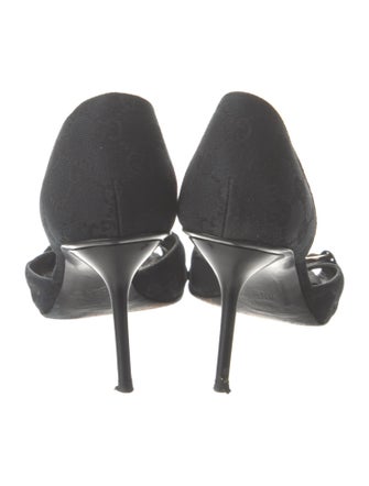 Gucci Horsebit Accent Canvas Sandals