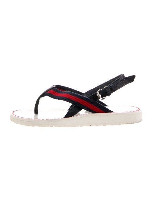 Gucci Leather Sylvie Web Accent Sandals