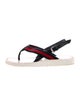 Gucci Leather Sylvie Web Accent Sandals