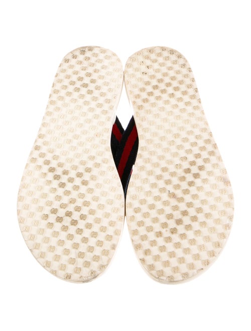 Gucci Leather Sylvie Web Accent Sandals