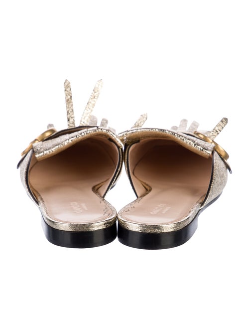 Gucci Double G Logo Leather Mules
