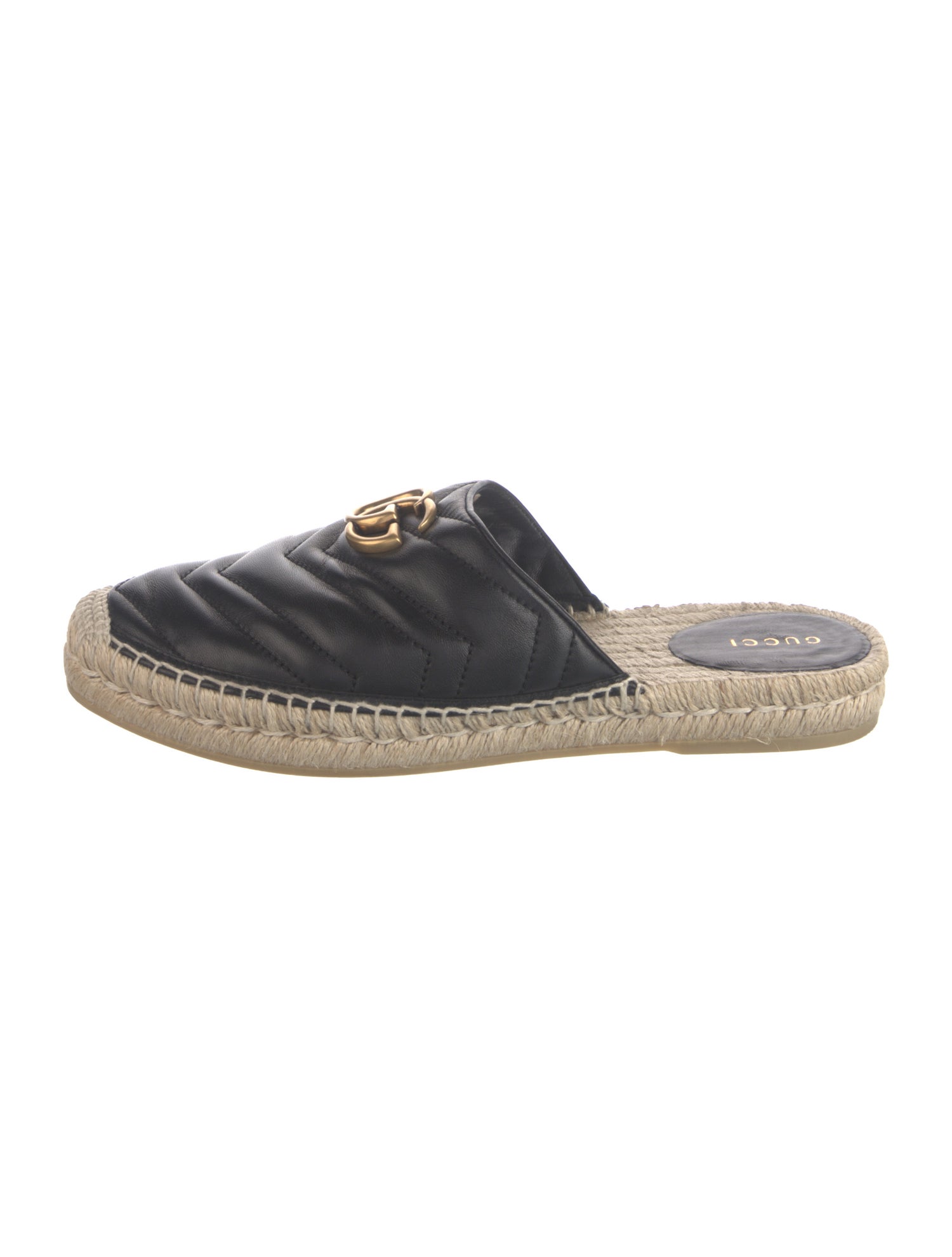 Gucci Double G Logo Leather Mules