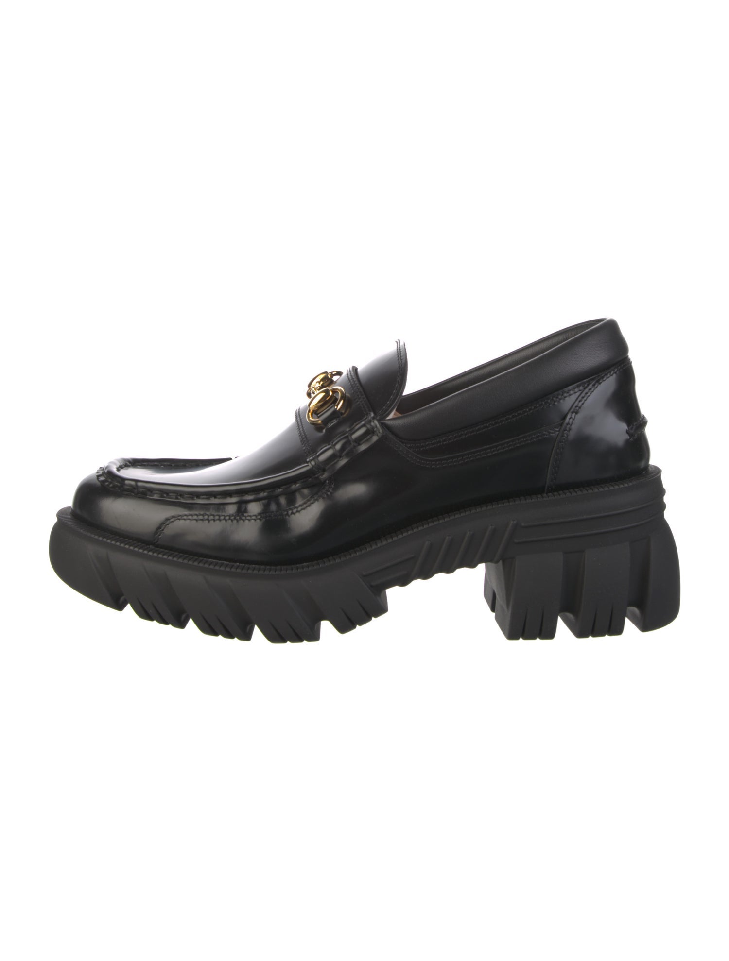 Gucci Horsebit Accent Leather Loafers