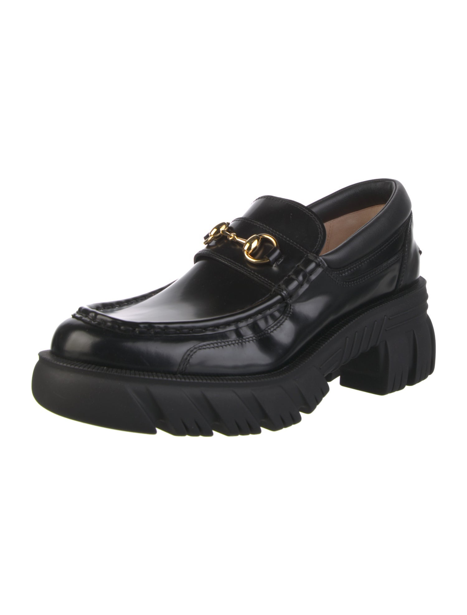 Gucci Horsebit Accent Leather Loafers