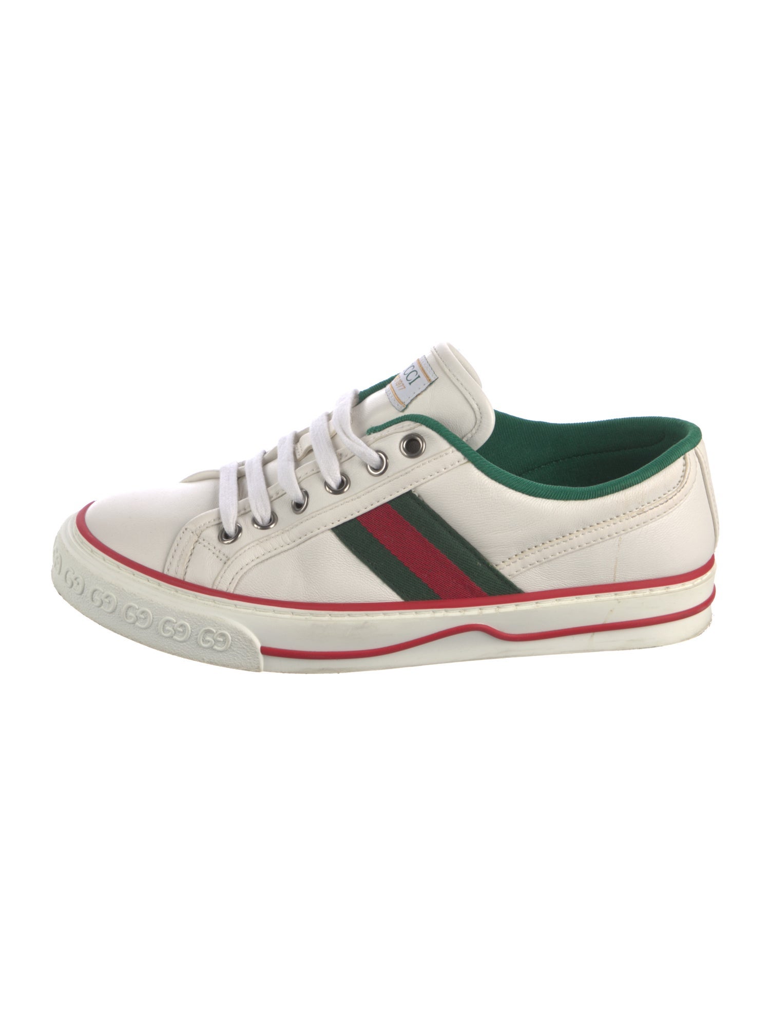 Gucci Leather Colorblock Pattern Sneakers