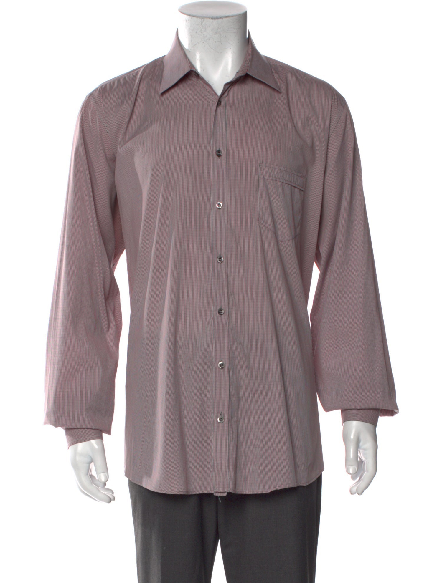 Gucci Plaid Print Long Sleeve Dress Shirt