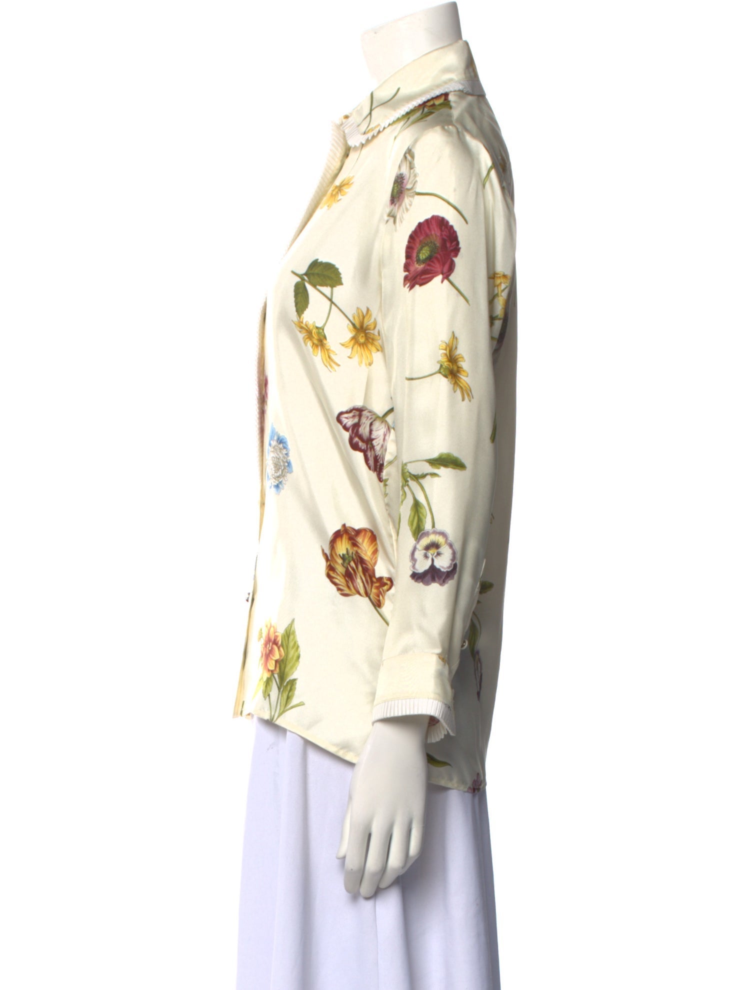 Gucci 2015 Silk Button-Up Top