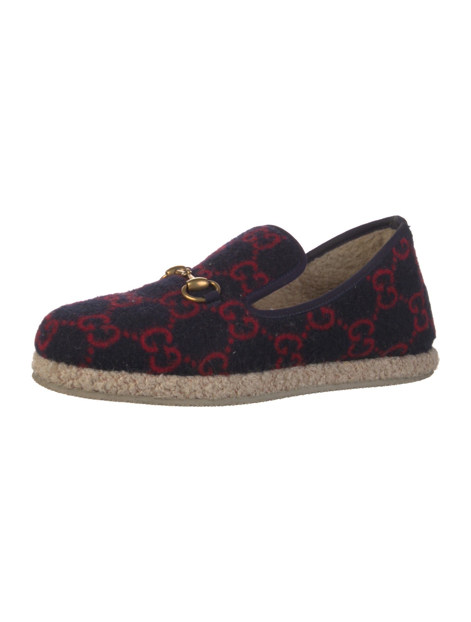 Gucci Horsebit Accent Wool Loafers