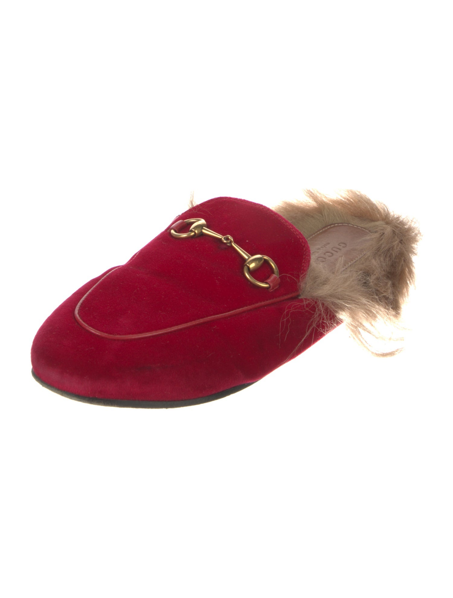 Gucci Horsebit Accent Velvet Mules