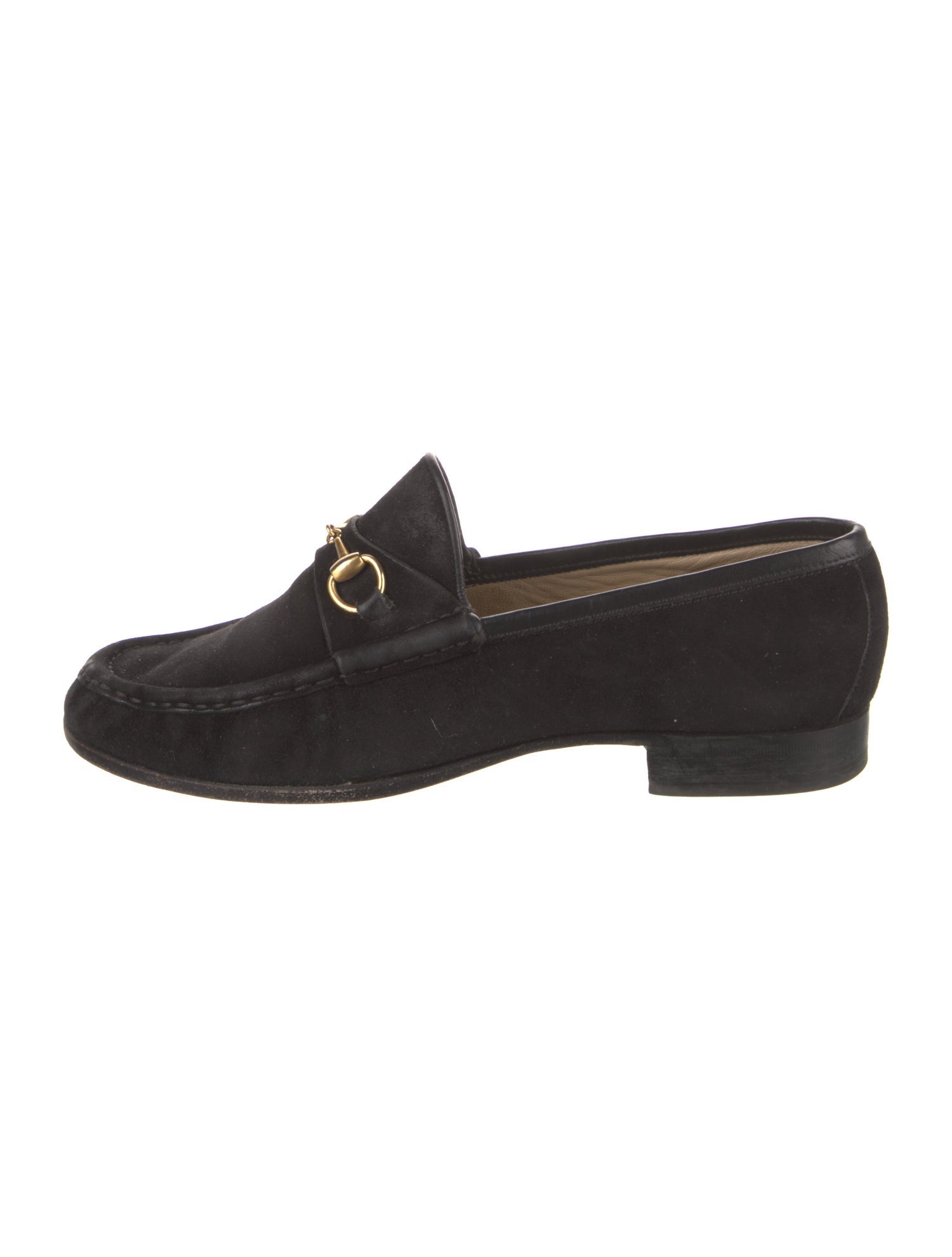 Gucci Horsebit Accent Suede Loafers