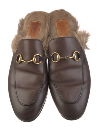 Gucci Horsebit Accent Leather Mules