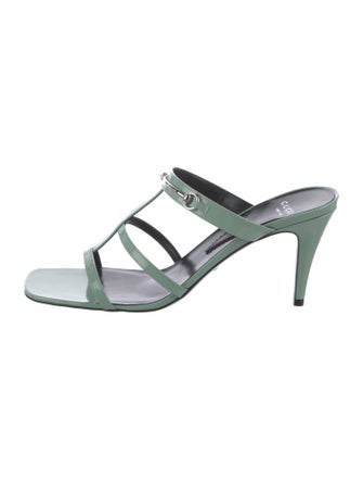 Gucci Horsebit Accent Patent Leather Slides