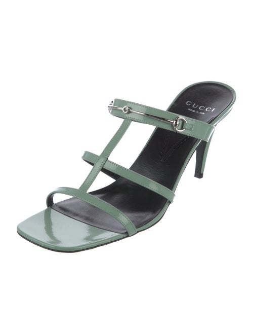 Gucci Horsebit Accent Patent Leather Slides