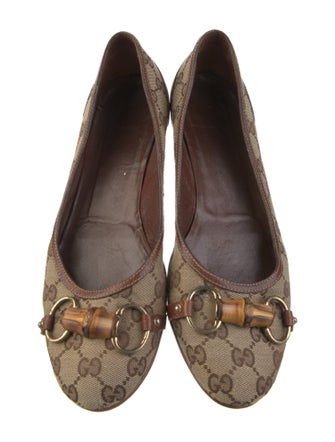 Gucci GG Canvas Canvas Ballet Flats