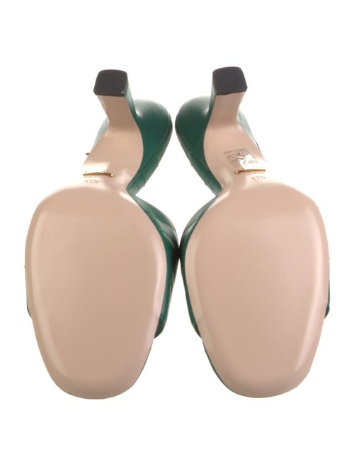 Gucci Double G Logo Leather Slides