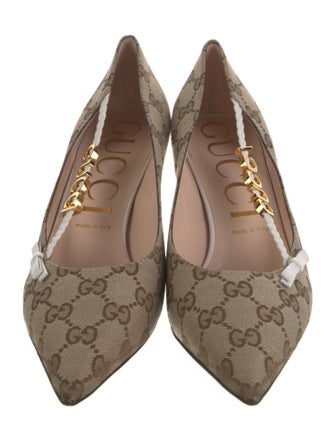 Gucci GG Canvas Canvas D'Orsay Pumps