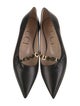 Gucci Chain-Link Accent Leather Ballet Flats