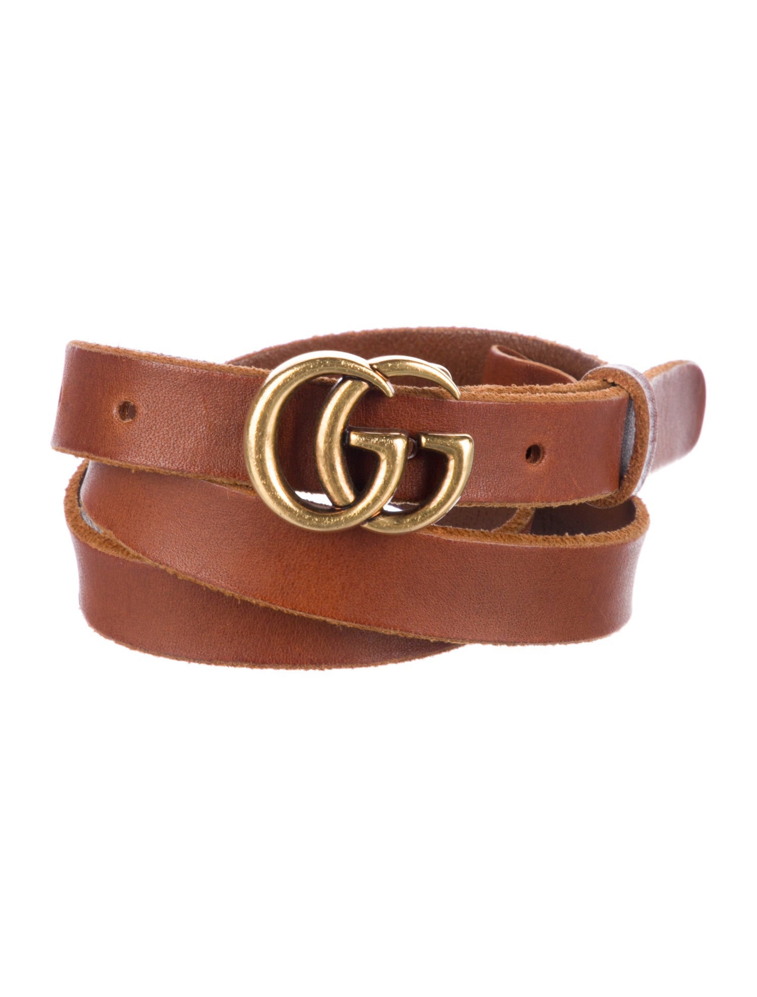 Gucci Double G Logo Skinny Belt