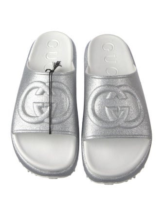 Gucci Interlocking G Logo Rubber Slides