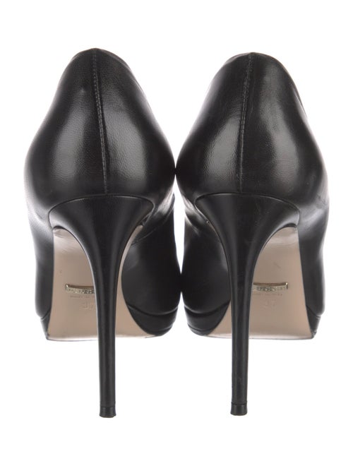 Gucci Horsebit Accent Leather Pumps