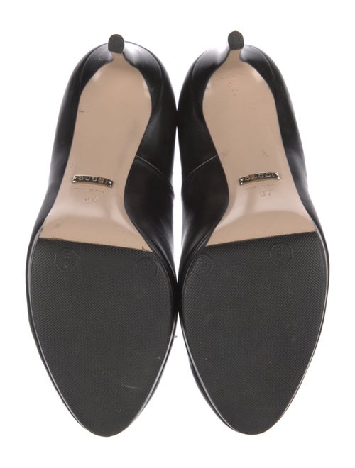 Gucci Horsebit Accent Leather Pumps