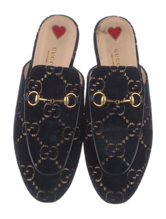 Gucci Horsebit Accent Velvet Mules