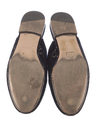 Gucci Horsebit Accent Velvet Mules