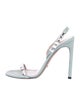 Gucci Suede Crystal Embellishments Slingback Sandals